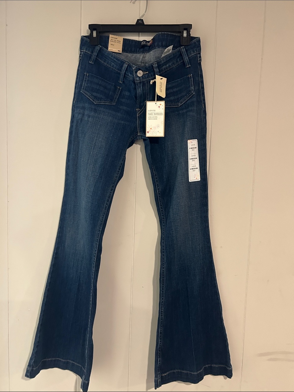 Levi's Dark Blue Bell bottoms Jeans